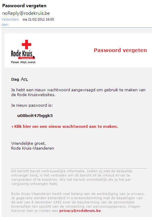 paswoord opvragen